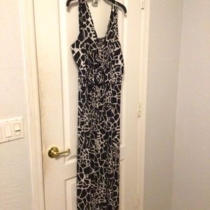 Black and white maxi dress